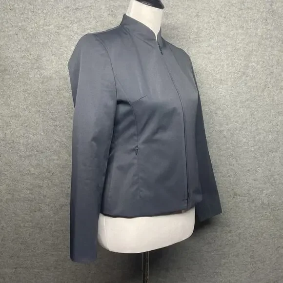 INC International Concepts Womens 2P Gray 2 pc Pant Suit Full Zip Jacket Career - Picture 4 of 13